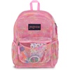 JanSport Eco Mesh Backpack, Red Tape, 17” x 12.5” x 6” – Large Semi-Transparent Bag for Adults with Laptop Sleeve, Padded Back Panel, Red Tape(Neon Daisy)