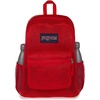 JanSport Eco Mesh Backpack, Red Tape, 17” x 12.5” x 6” – Large Semi-Transparent Bag for Adults with Laptop Sleeve, Padded Back Panel, Red Tape(Red Tape)