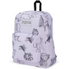 JanSport Superbreak Backpack – Durable, Lightweight Premium Backpack, Bit Bouquet Green​(Color Me Vaporwave)