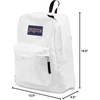 JanSport Superbreak Backpack – Durable, Lightweight Premium Backpack, Bit Bouquet Green​(White)