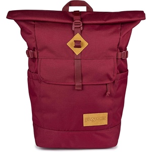JanSport Hatchet Rolltop Backpack – 17-inch Padded Laptop Sleeve, Spacious Main Compartment, Dual Water Bottle Pockets, Russet Red(Russet Red)