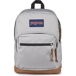 JanSport Right Pack Backpack – Durable Daypack with Padded 15″ Laptop Sleeve, Spacious Main Compartment & Integrated Water Bottle Pocket – Pastel Lilac(Grounded Grey)