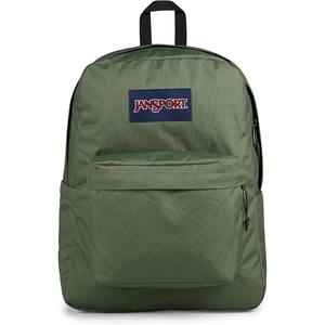 JanSport SuperBreak Plus Backpack with Padded 15-inch Laptop Sleeve and Integrated Bottle Pocket – Spacious and Durable Daypack for Work and Travel – Cosmic City(Cargo Green)