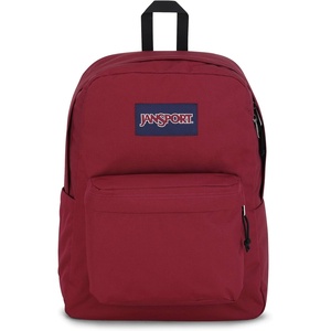 JanSport Superbreak Backpack – Durable, Lightweight Premium Backpack, Bit Bouquet Green​(Russet Red)