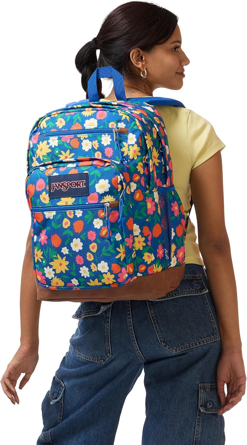 image:imageJanSport Cool Backpack with 15inch Laptop Sleeve Large Computer Bag Rucksack with 2 Compartments Ergonomic Straps Army Green Letterman PolyFlower Market