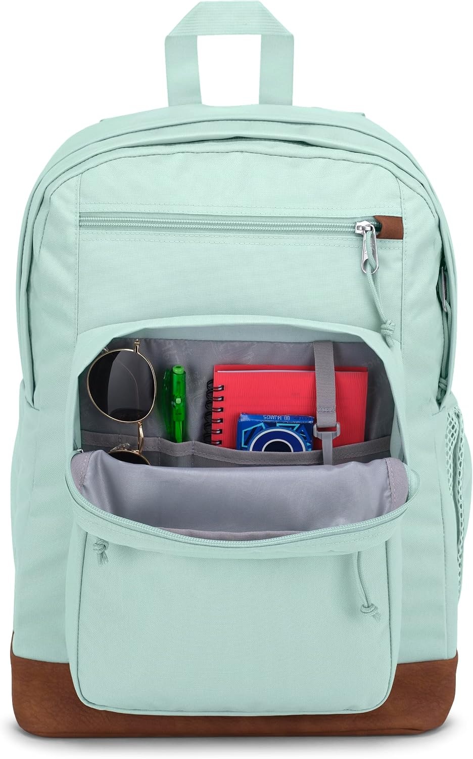 image:imageJanSport Cool Backpack with 15inch Laptop Sleeve Large Computer Bag Rucksack with 2 Compartments Ergonomic Straps Army Green Letterman PolyFresh Mint