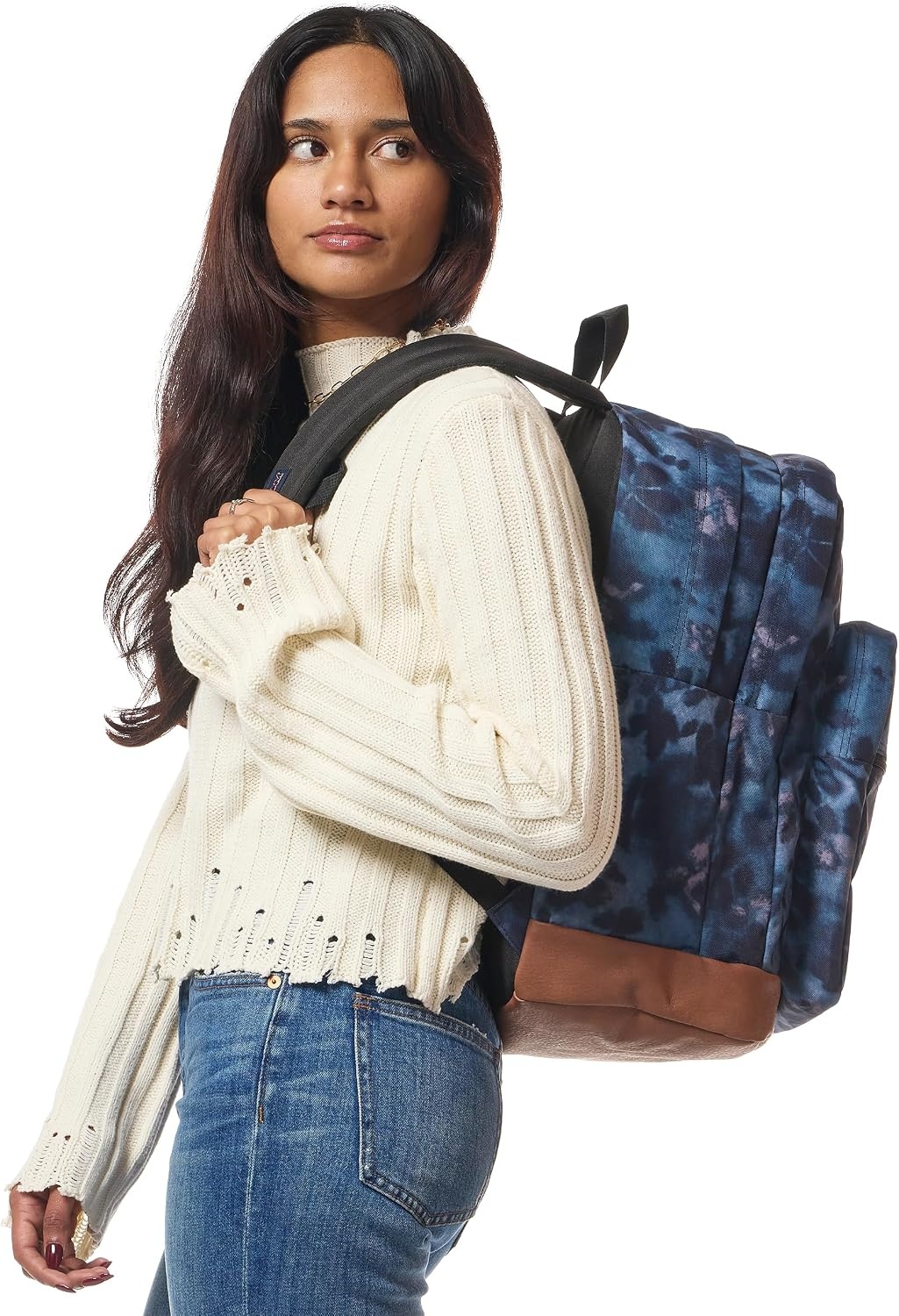 image:imageJanSport Cool Backpack with 15inch Laptop Sleeve Large Computer Bag Rucksack with 2 Compartments Ergonomic Straps Army Green Letterman PolyGhostly Florals