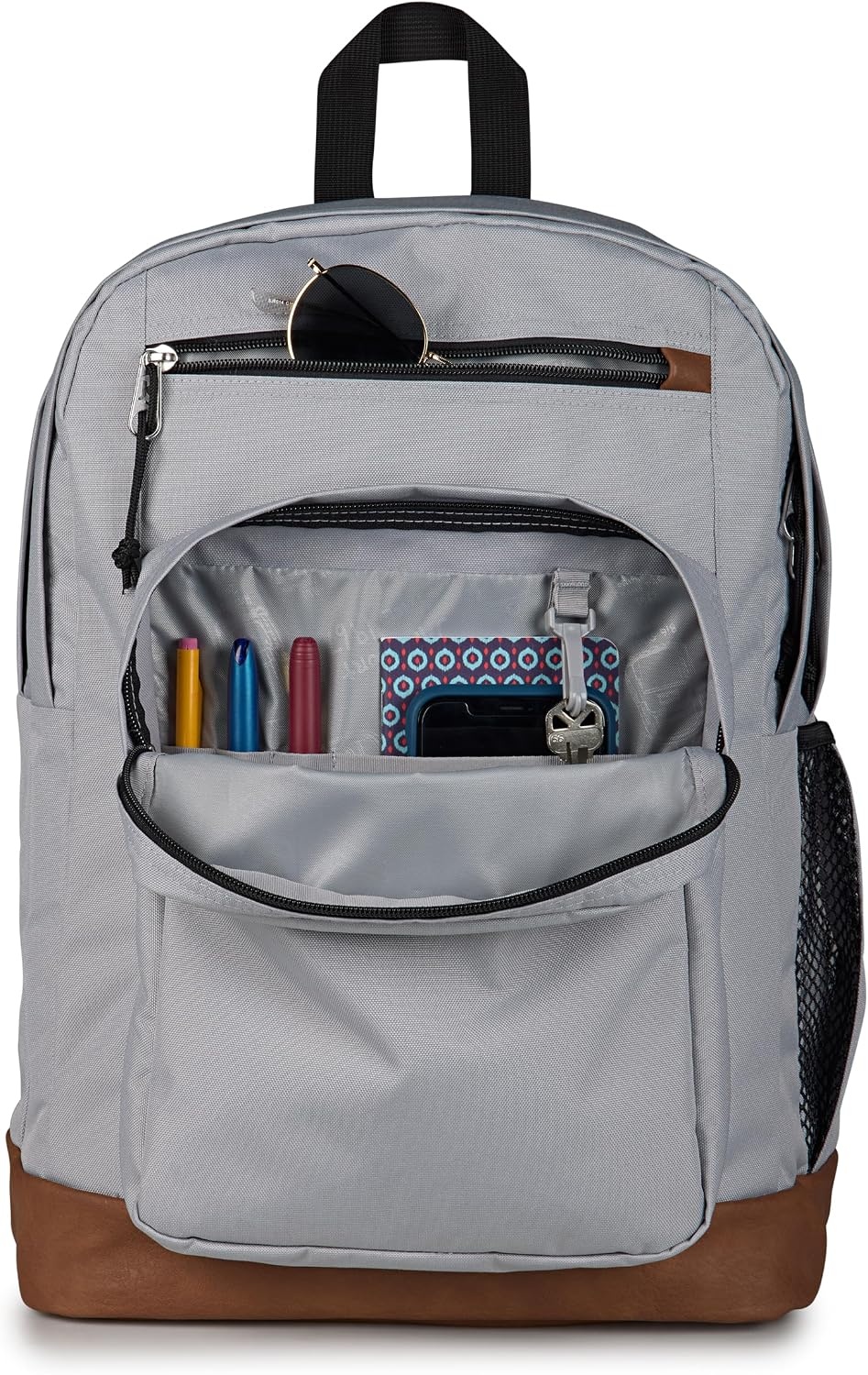 image:imageJanSport Cool Backpack with 15inch Laptop Sleeve Large Computer Bag Rucksack with 2 Compartments Ergonomic Straps Army Green Letterman PolyGrounded Grey