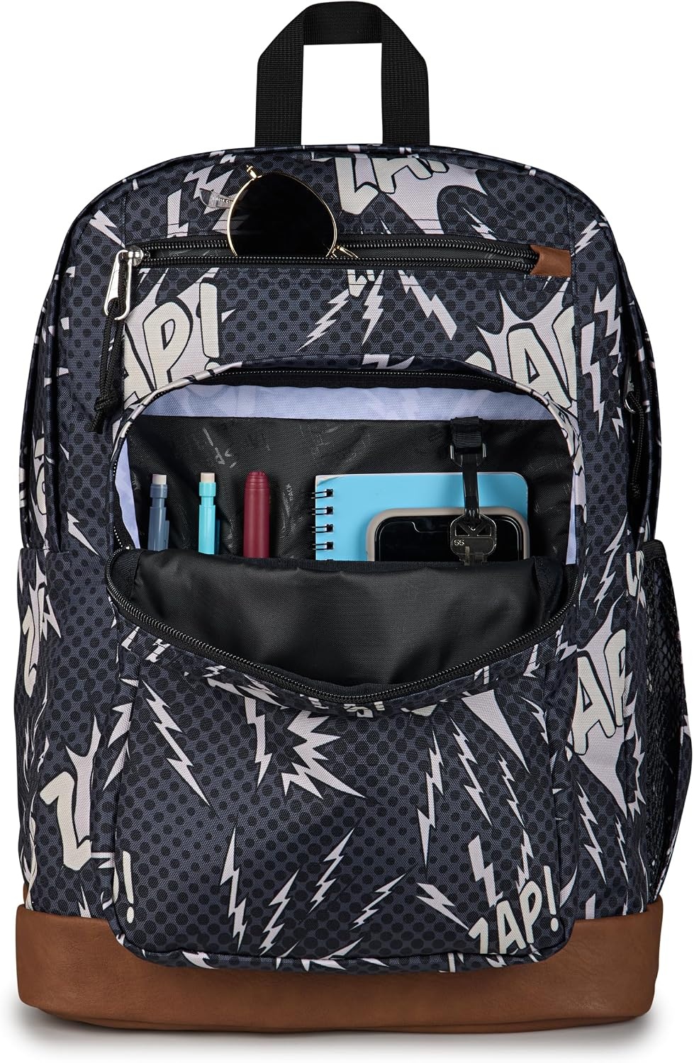 image:imageJanSport Cool Backpack with 15inch Laptop Sleeve Large Computer Bag Rucksack with 2 Compartments Ergonomic Straps Army Green Letterman PolyHigh Voltage