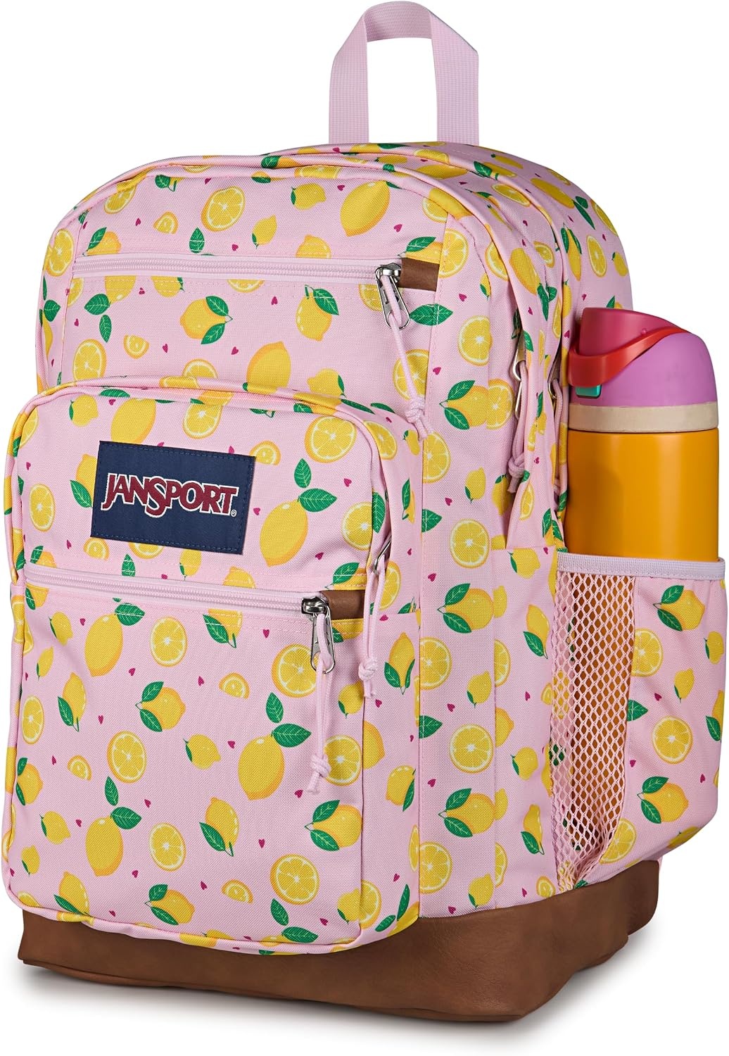 image:imageJanSport Cool Backpack with 15inch Laptop Sleeve Large Computer Bag Rucksack with 2 Compartments Ergonomic Straps Army Green Letterman PolyLemonade Stand Pink