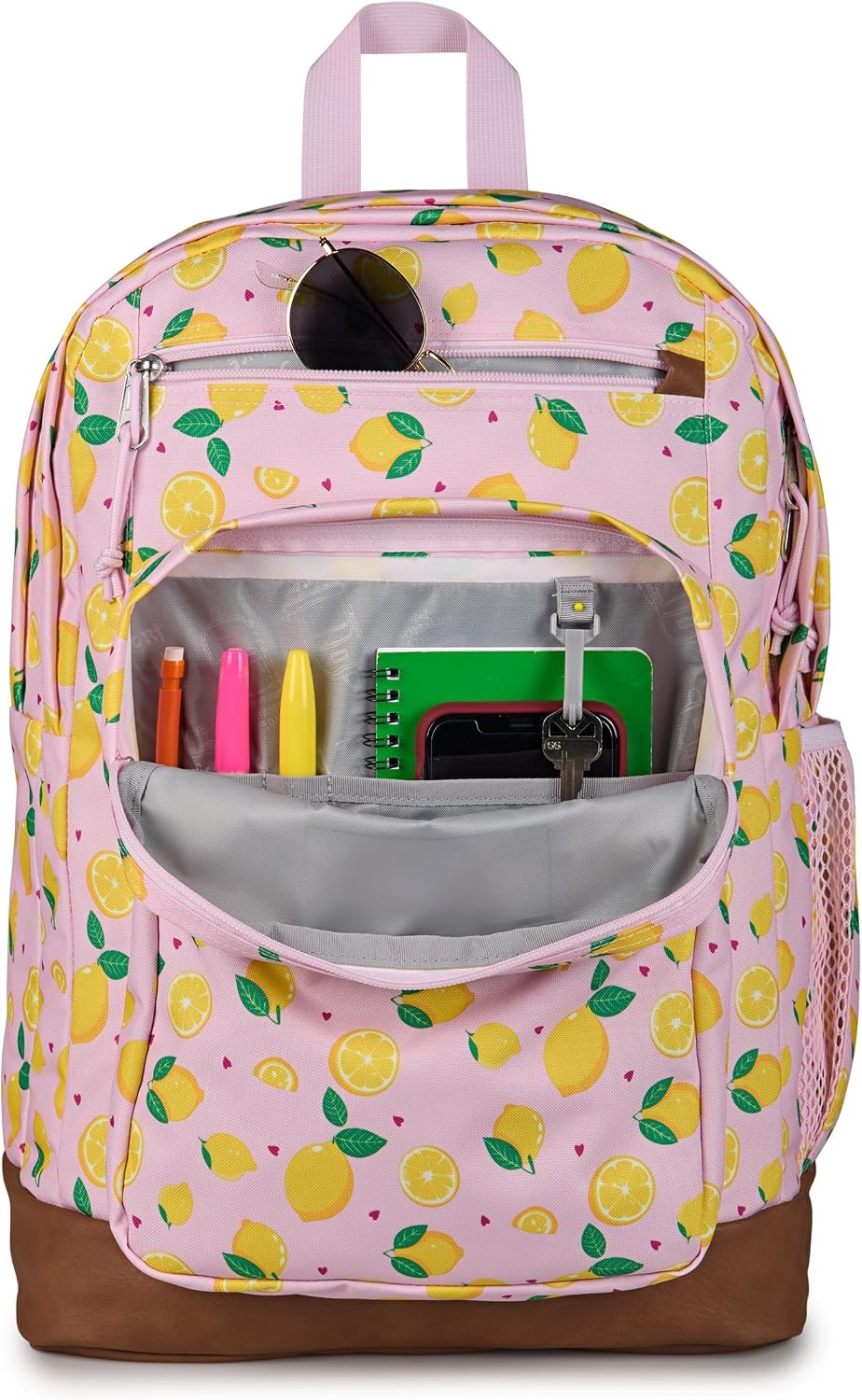 image:imageJanSport Cool Backpack with 15inch Laptop Sleeve Large Computer Bag Rucksack with 2 Compartments Ergonomic Straps Army Green Letterman PolyLemonade Stand Pink