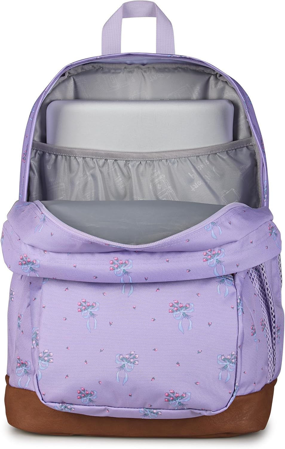 image:imageJanSport Cool Backpack with 15inch Laptop Sleeve Large Computer Bag Rucksack with 2 Compartments Ergonomic Straps Army Green Letterman PolyPastel Petals Lilac
