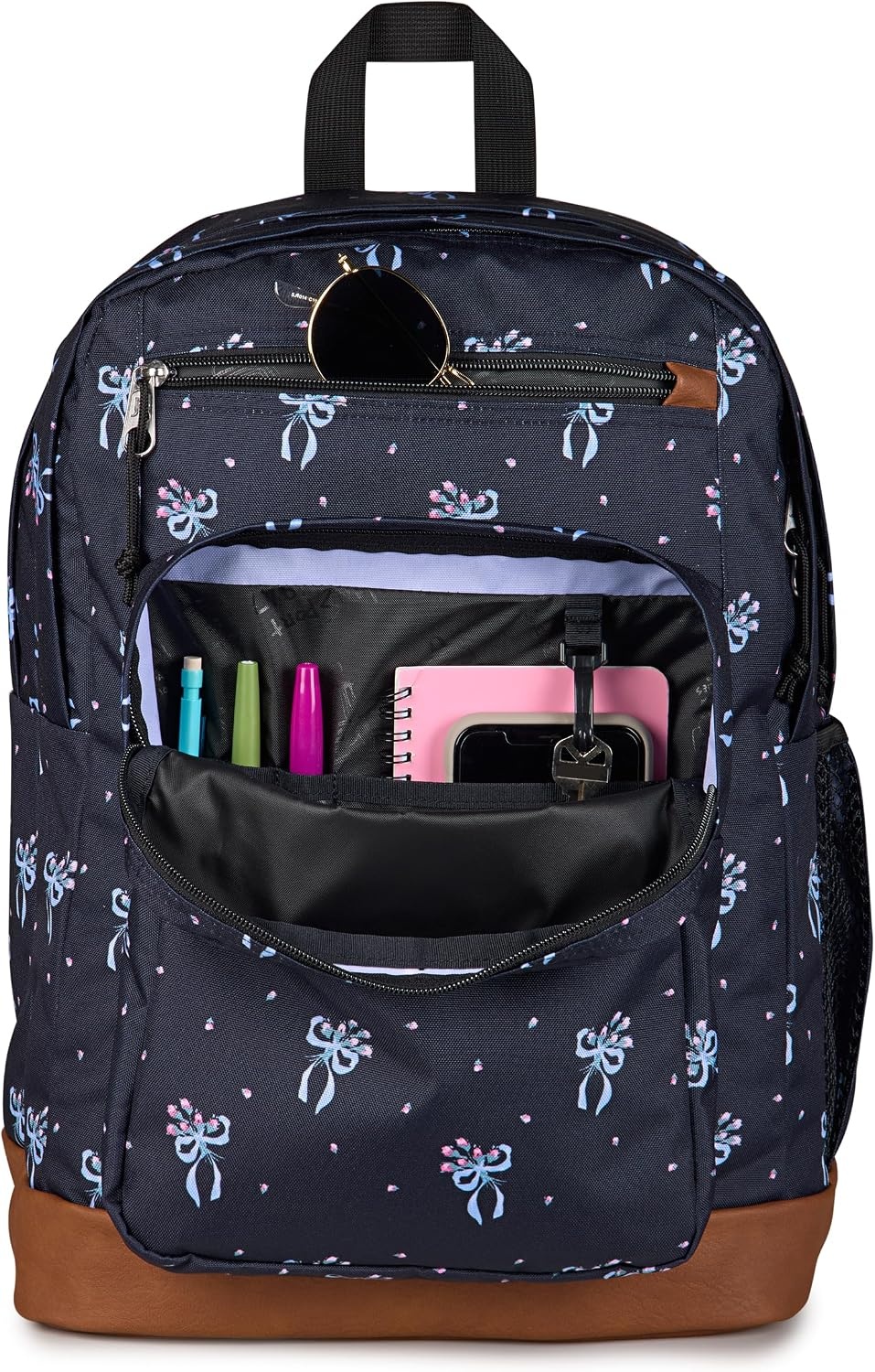 image:imageJanSport Cool Backpack with 15inch Laptop Sleeve Large Computer Bag Rucksack with 2 Compartments Ergonomic Straps Army Green Letterman PolyPastel Petals Black
