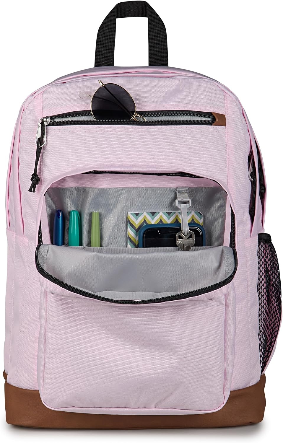 image:imageJanSport Cool Backpack with 15inch Laptop Sleeve Large Computer Bag Rucksack with 2 Compartments Ergonomic Straps Army Green Letterman PolyPink Ice