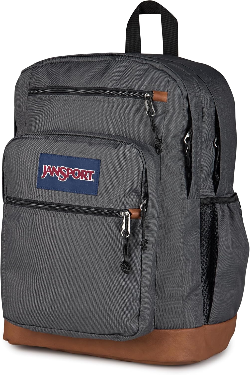 image:imageJanSport Cool Backpack with 15inch Laptop Sleeve Large Computer Bag Rucksack with 2 Compartments Ergonomic Straps Army Green Letterman PolySmokey Grit