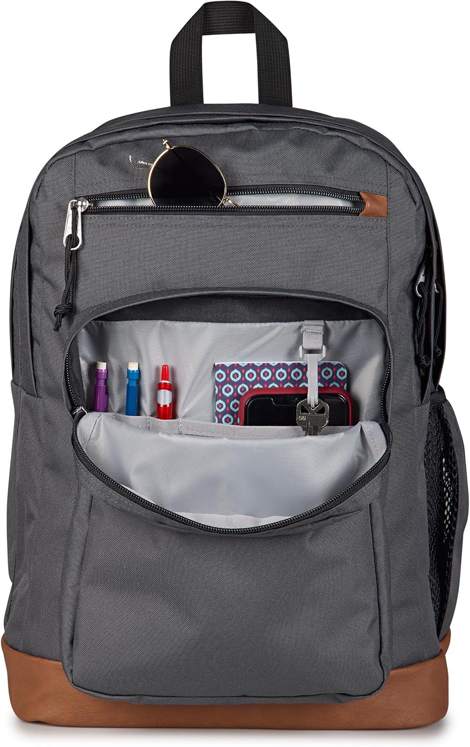 image:imageJanSport Cool Backpack with 15inch Laptop Sleeve Large Computer Bag Rucksack with 2 Compartments Ergonomic Straps Army Green Letterman PolySmokey Grit