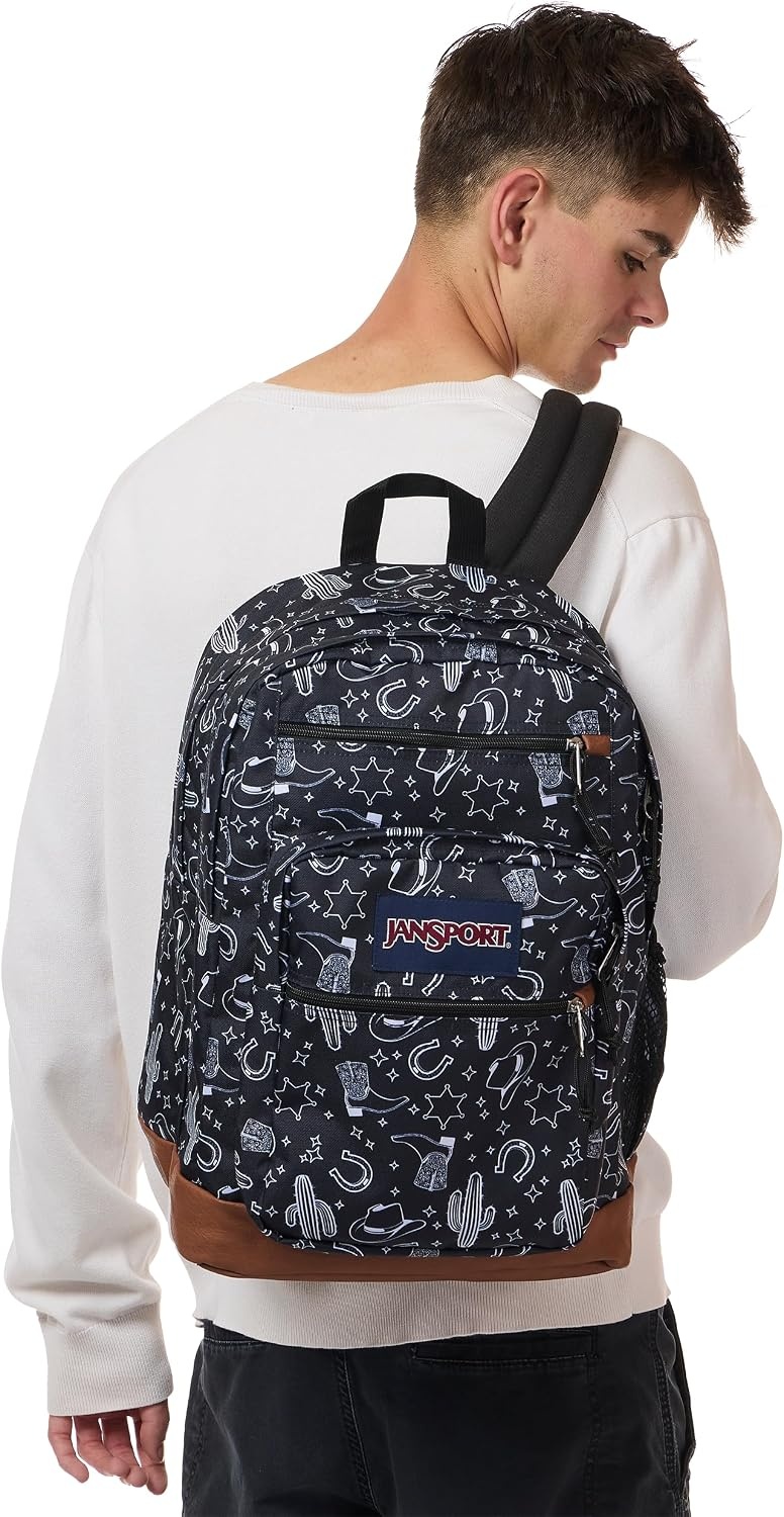 image:imageJanSport Cool Backpack with 15inch Laptop Sleeve Large Computer Bag Rucksack with 2 Compartments Ergonomic Straps Army Green Letterman PolyWild West Escape