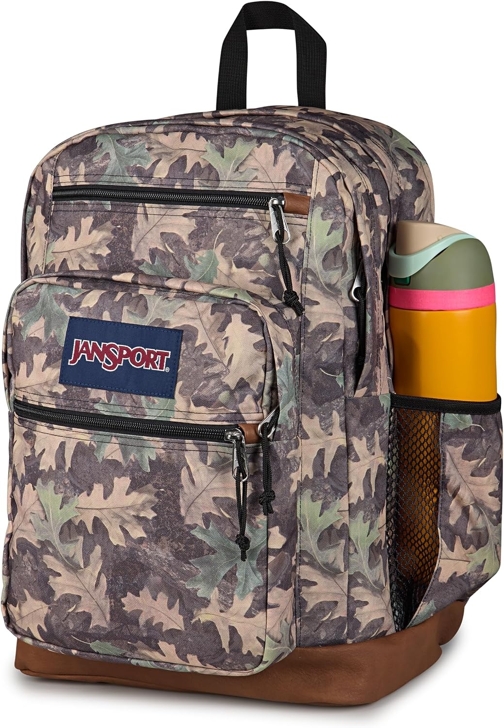 image:imageJanSport Cool Backpack with 15inch Laptop Sleeve Large Computer Bag Rucksack with 2 Compartments Ergonomic Straps Army Green Letterman PolyWoodland Camo