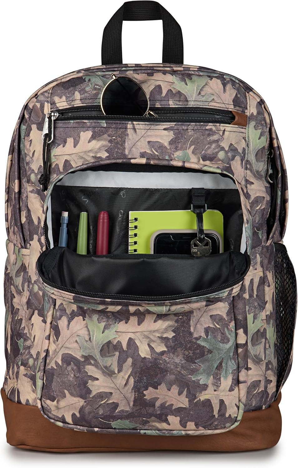 image:imageJanSport Cool Backpack with 15inch Laptop Sleeve Large Computer Bag Rucksack with 2 Compartments Ergonomic Straps Army Green Letterman PolyWoodland Camo