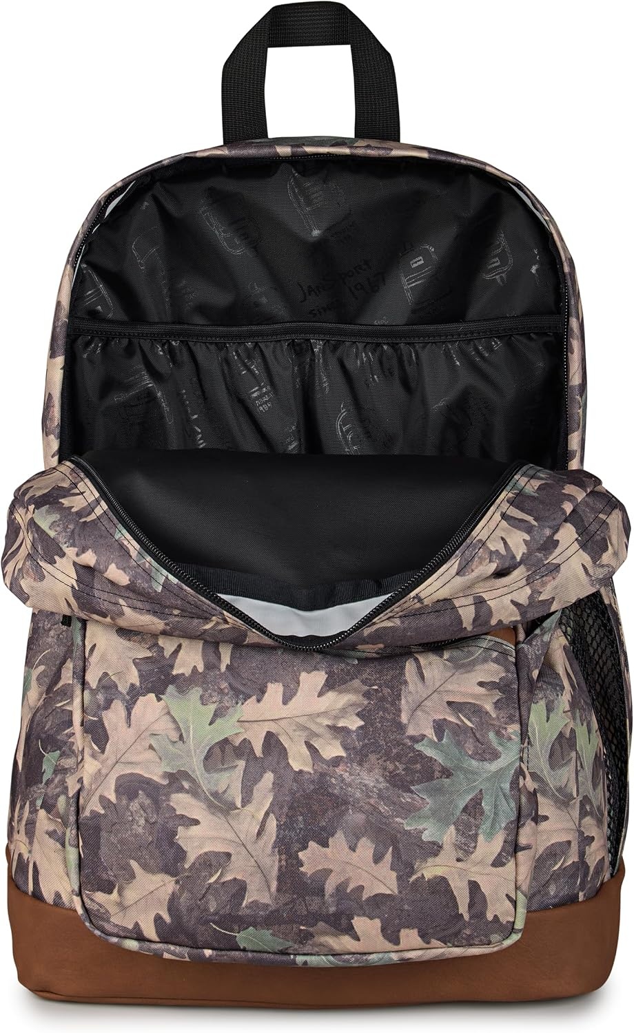 image:imageJanSport Cool Backpack with 15inch Laptop Sleeve Large Computer Bag Rucksack with 2 Compartments Ergonomic Straps Army Green Letterman PolyWoodland Camo