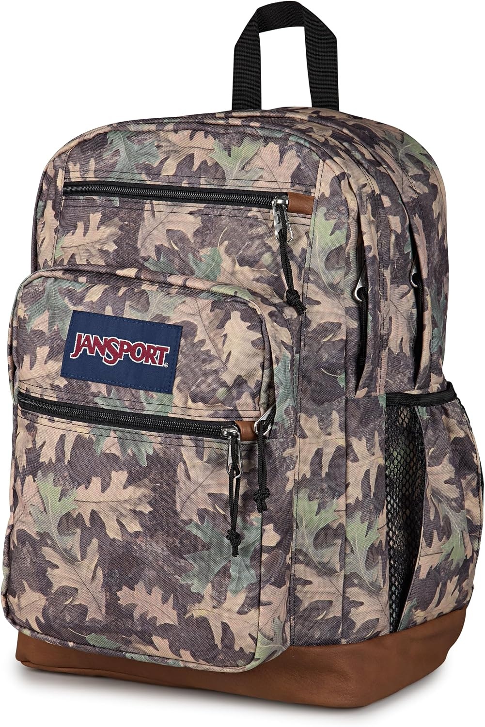 image:imageJanSport Cool Backpack with 15inch Laptop Sleeve Large Computer Bag Rucksack with 2 Compartments Ergonomic Straps Army Green Letterman PolyWoodland Camo