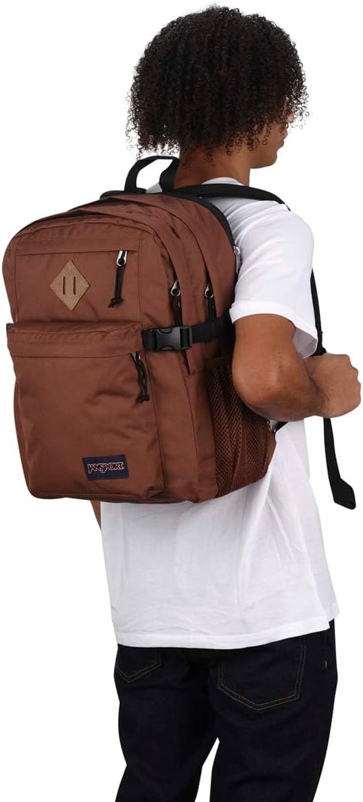 image:imageJanSport Main Campus Backpack Travel or Work Backpack with 15Inch Laptop Sleeve and Dual Water Bottle Pockets Lavender AshBasic Brown