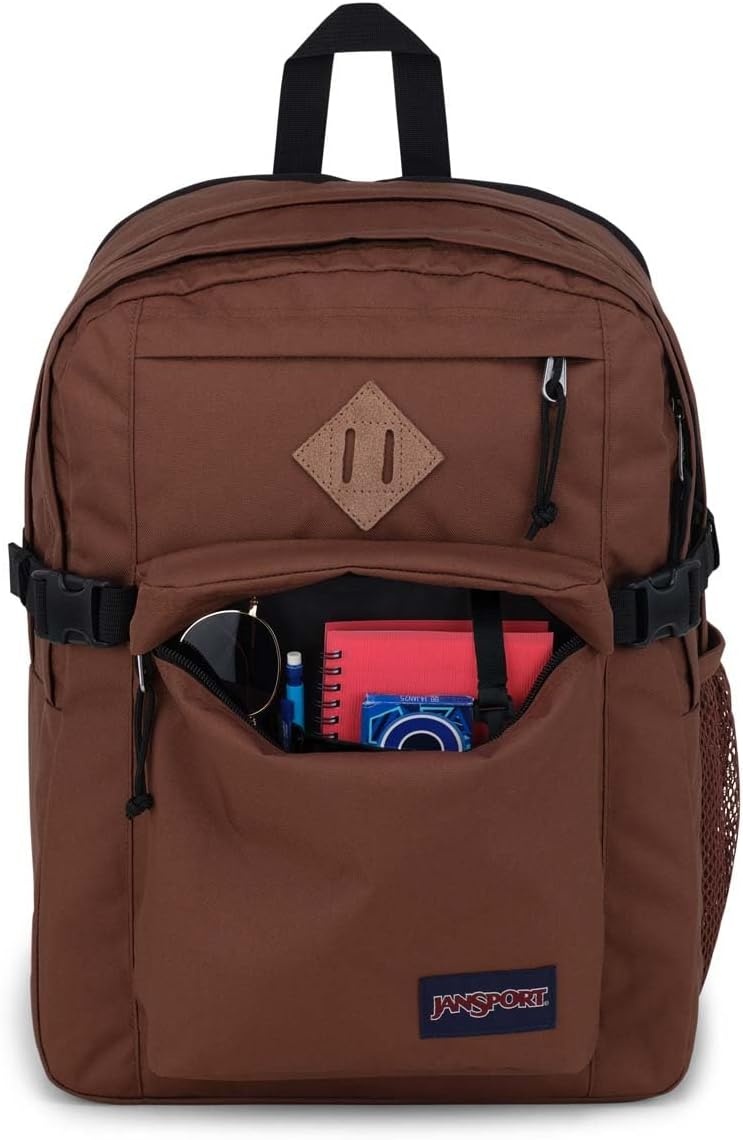 image:imageJanSport Main Campus Backpack Travel or Work Backpack with 15Inch Laptop Sleeve and Dual Water Bottle Pockets Lavender AshBasic Brown