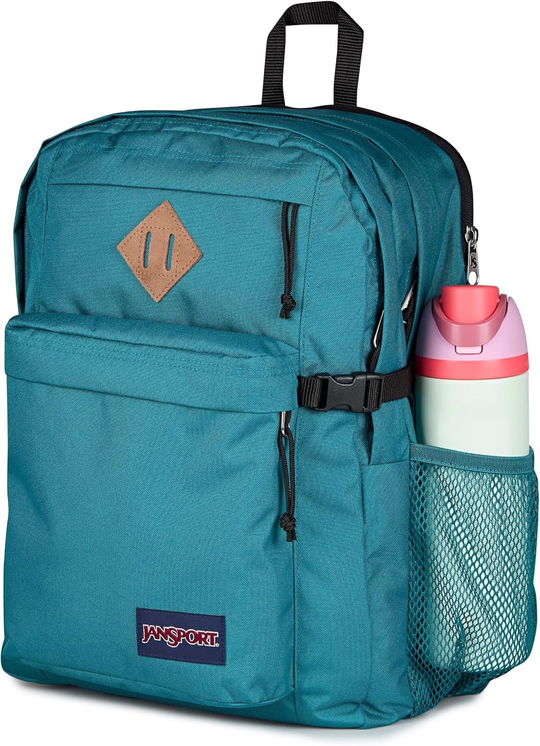 image:imageJanSport Main Campus Backpack Travel or Work Backpack with 15Inch Laptop Sleeve and Dual Water Bottle Pockets Lavender AshEmerald Pool