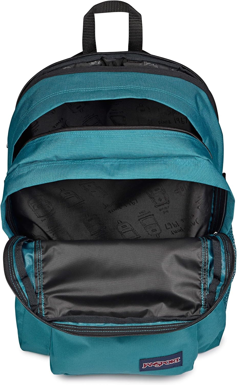 image:imageJanSport Main Campus Backpack Travel or Work Backpack with 15Inch Laptop Sleeve and Dual Water Bottle Pockets Lavender AshEmerald Pool