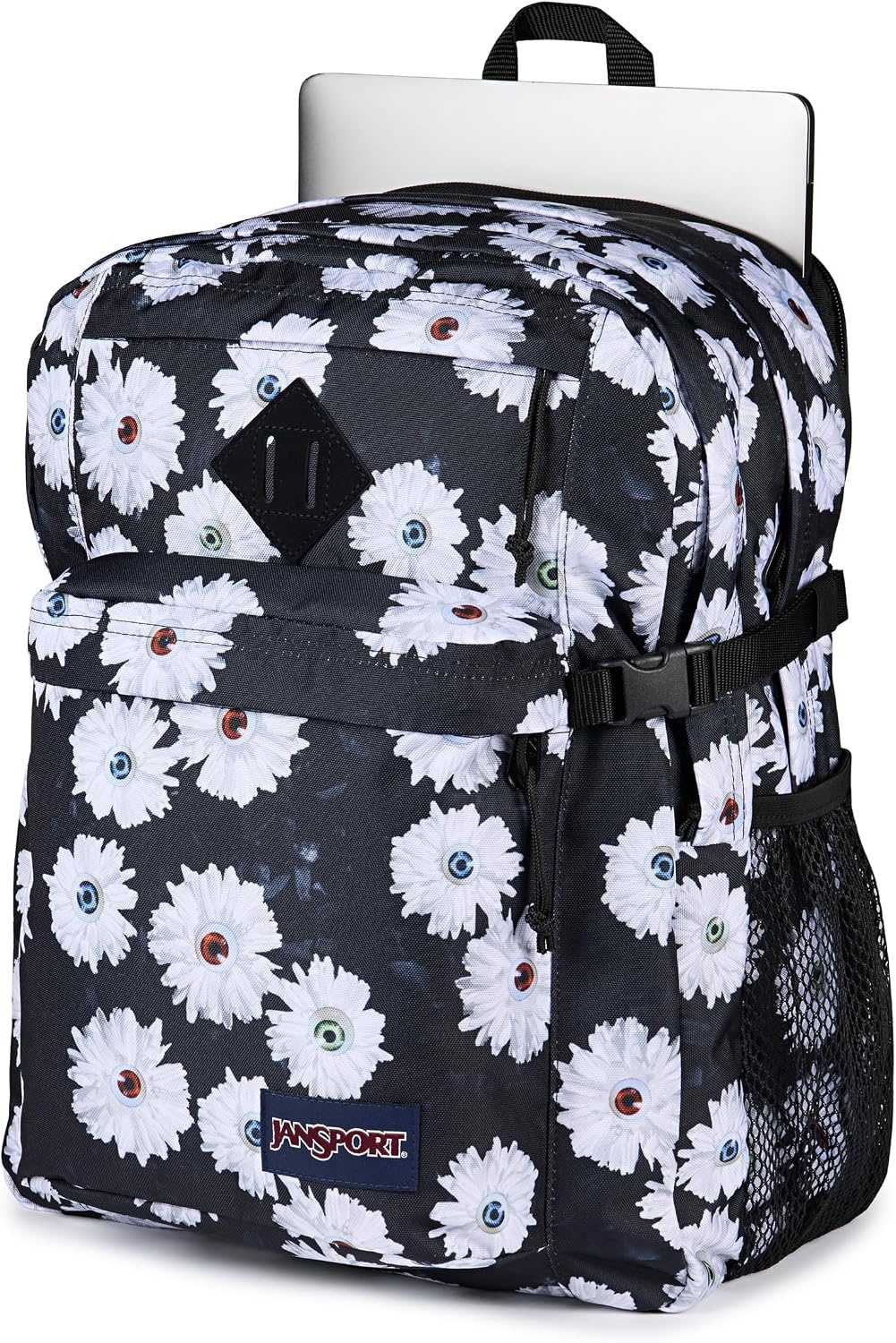 image:imageJanSport Main Campus Backpack Travel or Work Backpack with 15Inch Laptop Sleeve and Dual Water Bottle Pockets Lavender AshEyeball Blossom