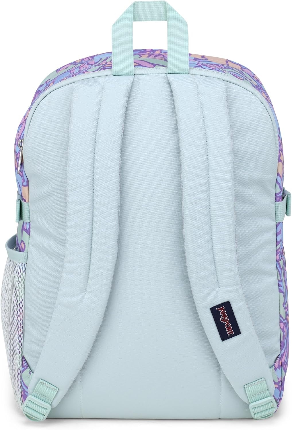 image:imageJanSport Main Campus Backpack Travel or Work Backpack with 15Inch Laptop Sleeve and Dual Water Bottle Pockets Lavender AshFluid Floral Pastel Lilac