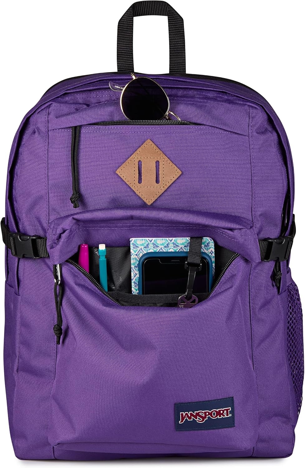 image:imageJanSport Main Campus Backpack Travel or Work Backpack with 15Inch Laptop Sleeve and Dual Water Bottle Pockets Lavender AshGrape Jelly