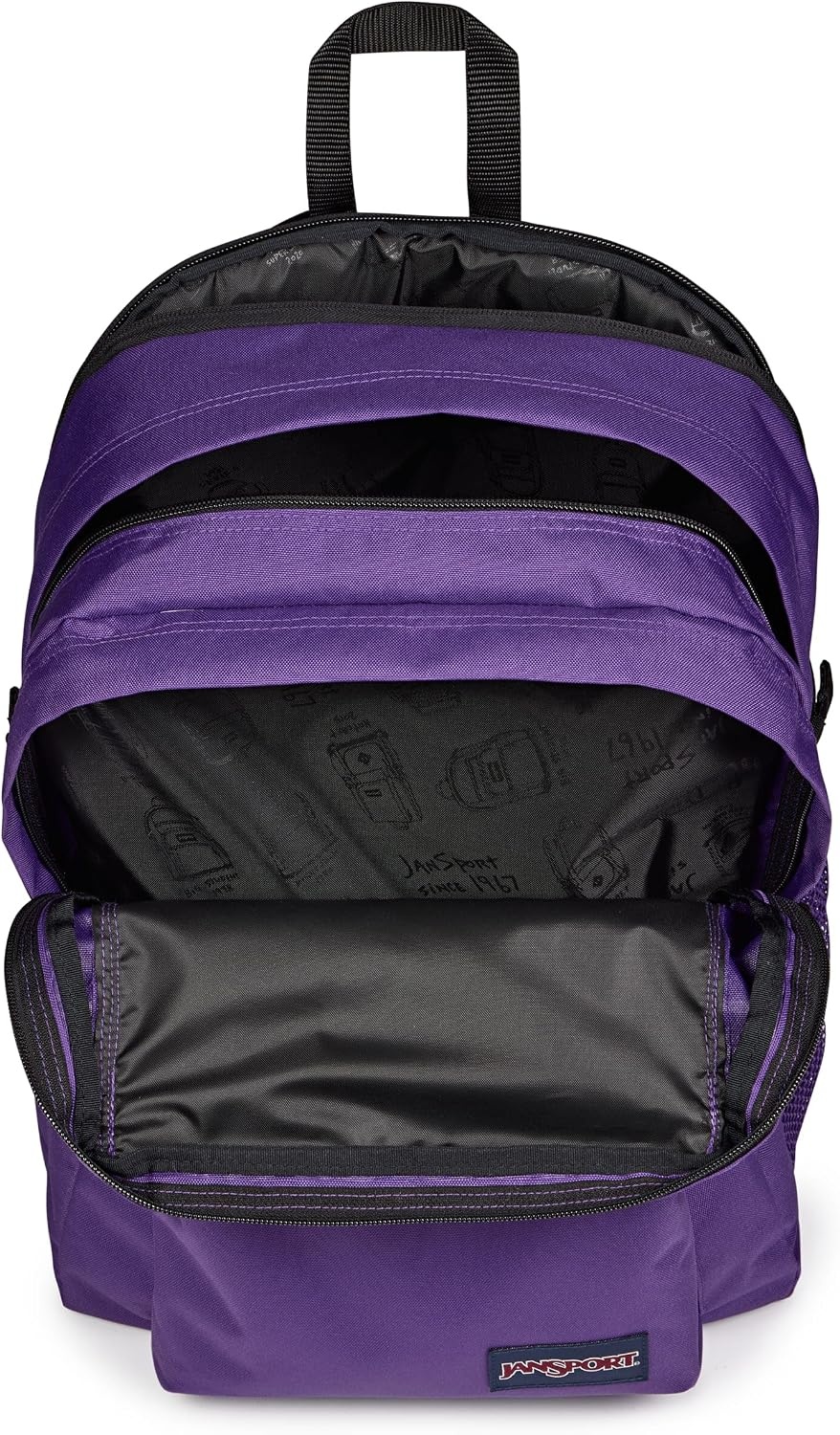 image:imageJanSport Main Campus Backpack Travel or Work Backpack with 15Inch Laptop Sleeve and Dual Water Bottle Pockets Lavender AshGrape Jelly
