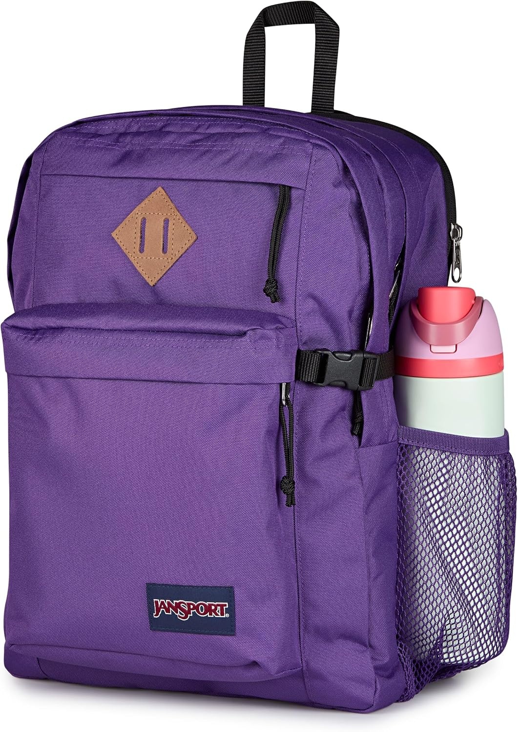 image:imageJanSport Main Campus Backpack Travel or Work Backpack with 15Inch Laptop Sleeve and Dual Water Bottle Pockets Lavender AshGrape Jelly