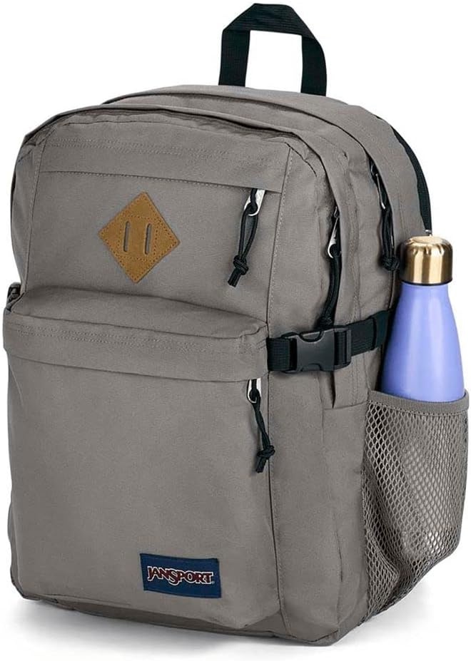 image:imageJanSport Main Campus Backpack Travel or Work Backpack with 15Inch Laptop Sleeve and Dual Water Bottle Pockets Lavender AshGraphite Grey