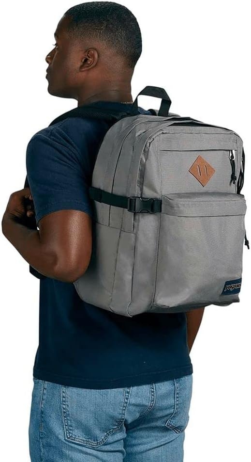 image:imageJanSport Main Campus Backpack Travel or Work Backpack with 15Inch Laptop Sleeve and Dual Water Bottle Pockets Lavender AshGraphite Grey