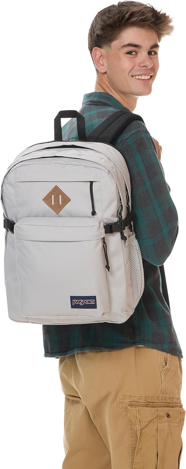 image:imageJanSport Main Campus Backpack Travel or Work Backpack with 15Inch Laptop Sleeve and Dual Water Bottle Pockets Lavender AshGrounded Grey