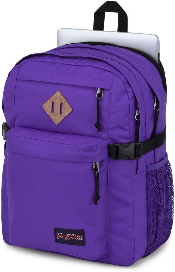 image:imageJanSport Main Campus Backpack Travel or Work Backpack with 15Inch Laptop Sleeve and Dual Water Bottle Pockets Lavender AshParty Plum