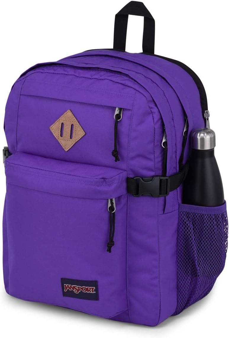 image:imageJanSport Main Campus Backpack Travel or Work Backpack with 15Inch Laptop Sleeve and Dual Water Bottle Pockets Lavender AshParty Plum