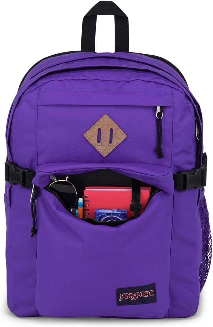 image:imageJanSport Main Campus Backpack Travel or Work Backpack with 15Inch Laptop Sleeve and Dual Water Bottle Pockets Lavender AshParty Plum