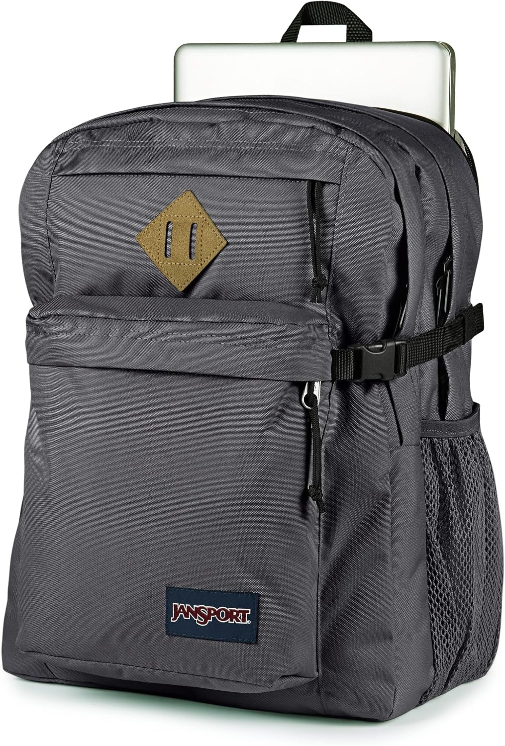 image:imageJanSport Main Campus Backpack Travel or Work Backpack with 15Inch Laptop Sleeve and Dual Water Bottle Pockets Lavender AshSmokey Grit