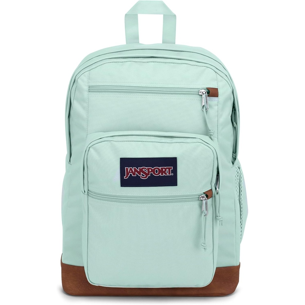 image:imageJanSport Cool Backpack with 15inch Laptop Sleeve Large Computer Bag Rucksack with 2 Compartments Ergonomic Straps Army Green Letterman PolyFresh Mint