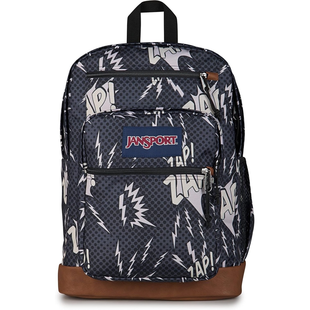 image:imageJanSport Cool Backpack with 15inch Laptop Sleeve Large Computer Bag Rucksack with 2 Compartments Ergonomic Straps Army Green Letterman PolyHigh Voltage