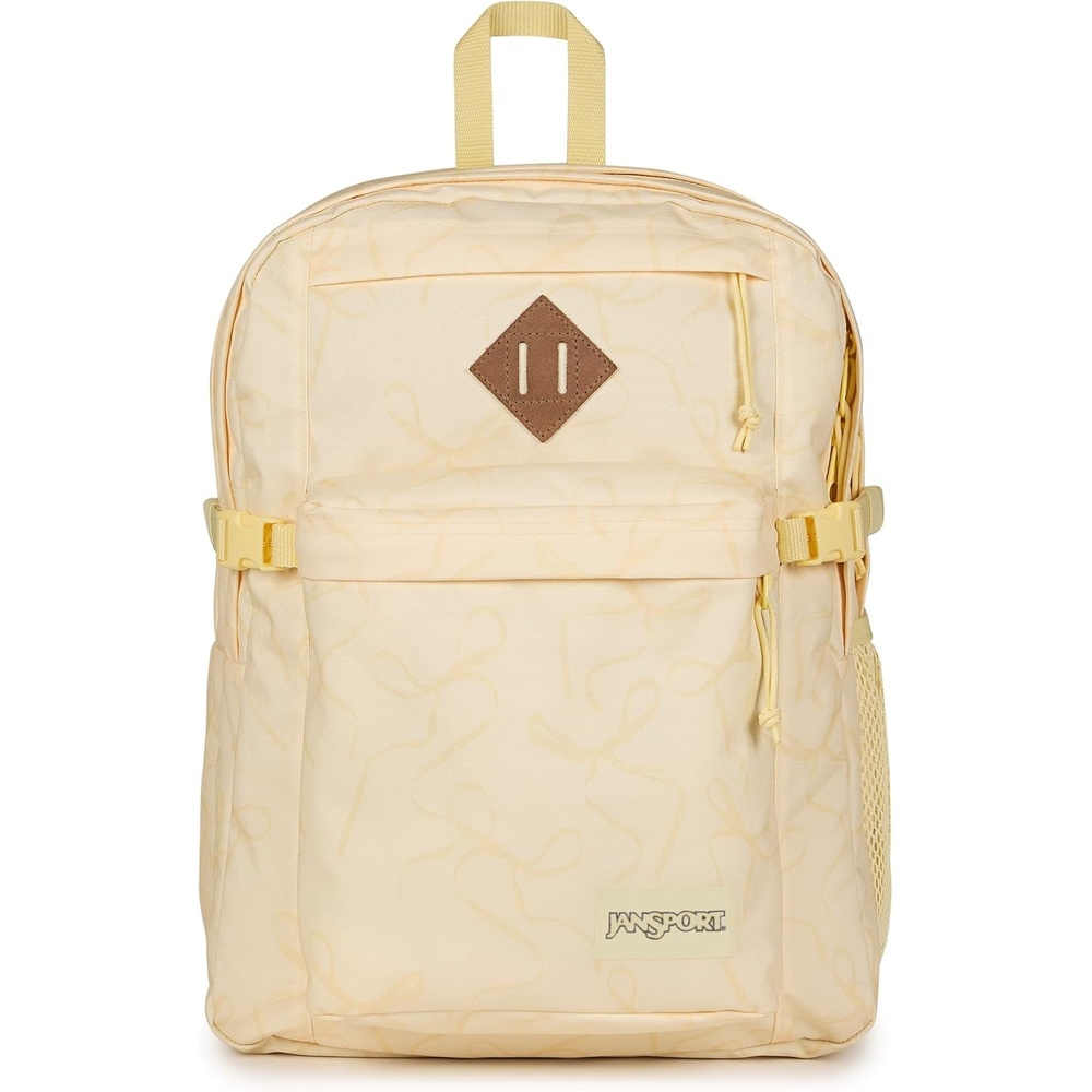 image:imageJanSport Main Campus Backpack Travel or Work Backpack with 15Inch Laptop Sleeve and Dual Water Bottle Pockets Lavender AshRows of Bows NaturalLemon Ice