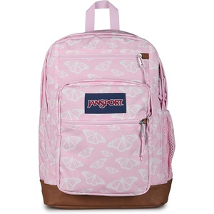 JanSport Cool Backpack, with 15-inch Laptop Sleeve – Large Computer Bag Rucksack with 2 Compartments, Ergonomic Straps, Army Green Letterman Poly(Flutter By Pink Ice)