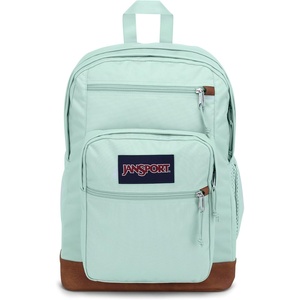 JanSport Cool Backpack, with 15-inch Laptop Sleeve – Large Computer Bag Rucksack with 2 Compartments, Ergonomic Straps, Army Green Letterman Poly(Fresh Mint)