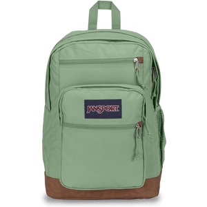JanSport Cool Backpack, with 15-inch Laptop Sleeve – Large Computer Bag Rucksack with 2 Compartments, Ergonomic Straps, Army Green Letterman Poly(Loden Frost)