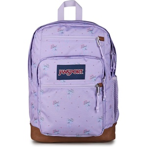 JanSport Cool Backpack, with 15-inch Laptop Sleeve – Large Computer Bag Rucksack with 2 Compartments, Ergonomic Straps, Army Green Letterman Poly(Pastel Petals Lilac)