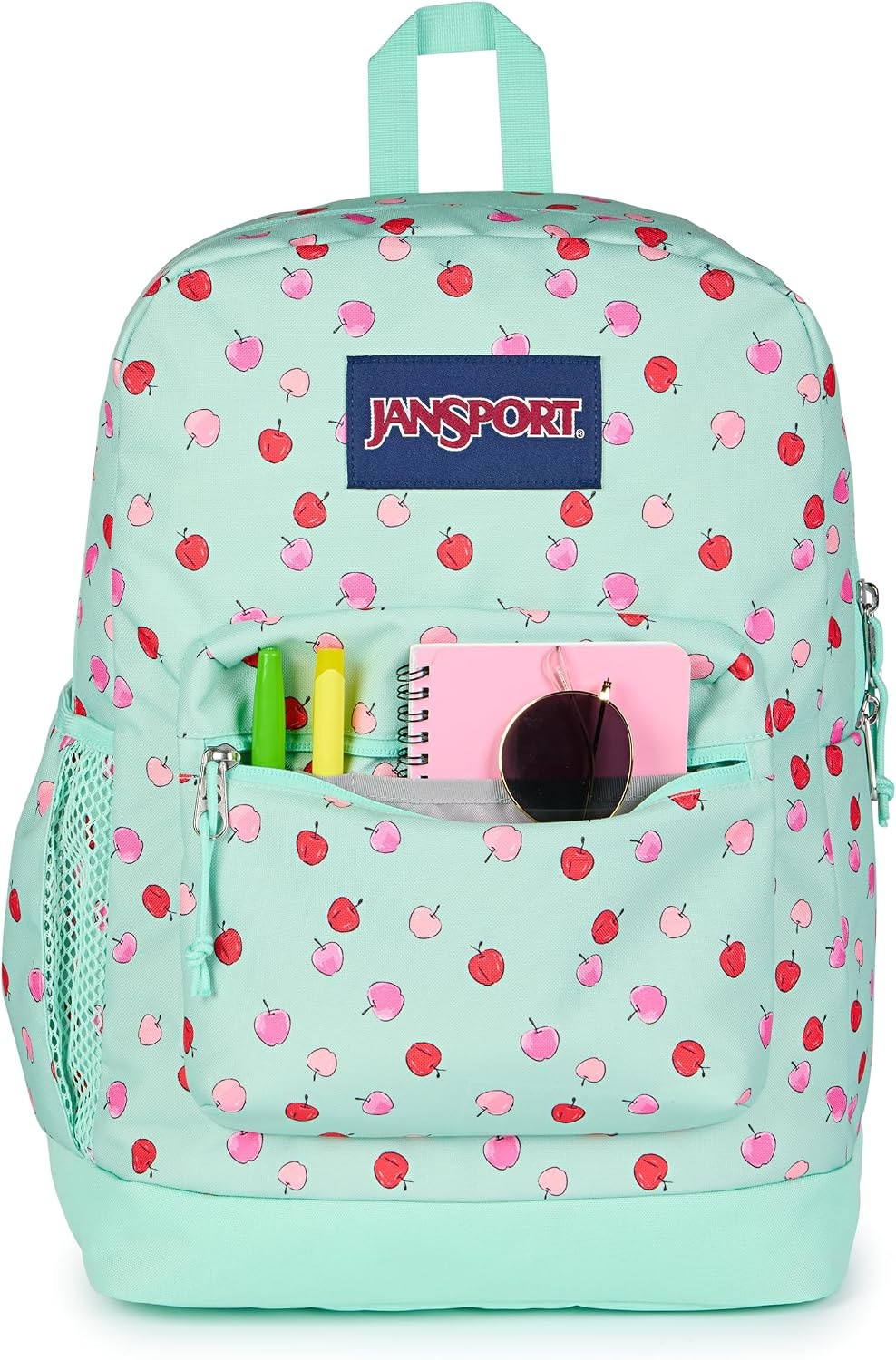 image:imageJanSport 26L Cross Town Plus Backpack Flutter By GreyApple Orchard Magic MintPinkRed