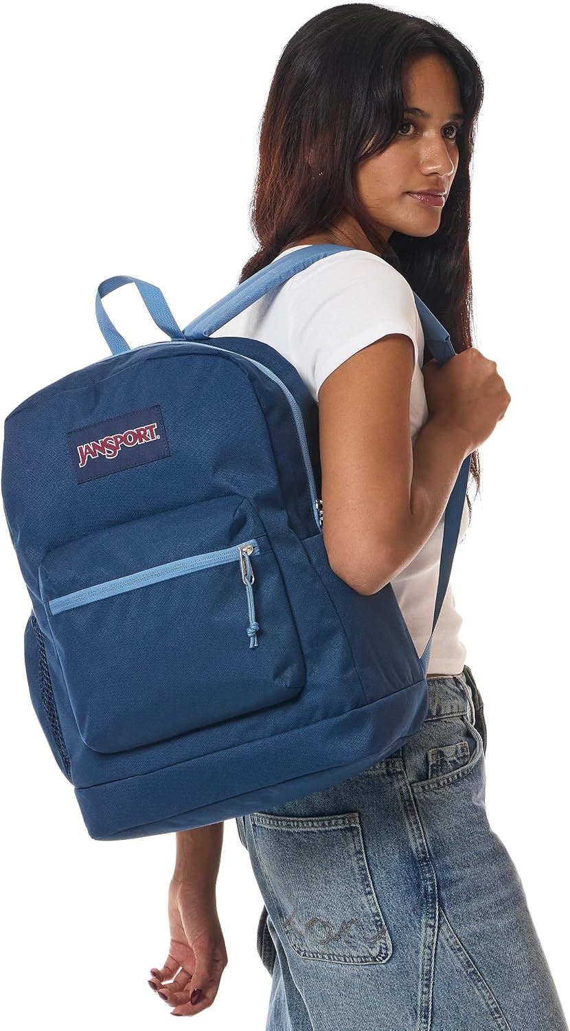 image:imageJanSport 26L Cross Town Plus Backpack Flutter By GreyColor Blocked NavyElemental BlueEle